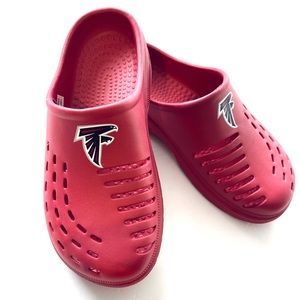Atlanta Falcons Mules Slides NFL Logo Open Back New Tags Women Size 7/8